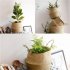 Straw Basket Seaweed Natural Color Middle Diameter 38cm Seagrass Flower Pot Household Supplies For Storage as shown