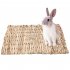 Straw Woven Pet Chew Mat Pad Pet House Cage Accessories For Hamster Rabbit Chinchilla Guinea Pig straw Small 28x20