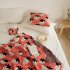 Strawberry Pattern Cotton Blanket Lightweight Breathable Super Soft Throw Blanket For Couch Sofa Bed green Blanket  130 x 160CM