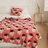 Strawberry Pattern Cotton Blanket Lightweight Breathable Super Soft Throw Blanket For Couch Sofa Bed green Blanket  130 x 160CM