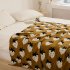 Strawberry Pattern Cotton Blanket Lightweight Breathable Super Soft Throw Blanket For Couch Sofa Bed green Blanket  130 x 160CM