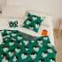 Strawberry Pattern Cotton Blanket Lightweight Breathable Super Soft Throw Blanket For Couch Sofa Bed green Blanket  130 x 160CM