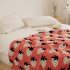 Strawberry Pattern Cotton Blanket Lightweight Breathable Super Soft Throw Blanket For Couch Sofa Bed coffee Blanket  130 x 160CM