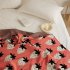 Strawberry Pattern Cotton Blanket Lightweight Breathable Super Soft Throw Blanket For Couch Sofa Bed coffee Blanket  130 x 160CM