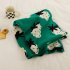 Strawberry Pattern Cotton Blanket Lightweight Breathable Super Soft Throw Blanket For Couch Sofa Bed green Pillowcase 45 x 45CM