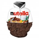 Street Style Sweatshirt Pullover Jumpers 3D Nutella Chocolate Printed Hoodie for Men and Women  Chocolate_XL