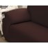 Stretch Polyester Sofa Slipcover Elastic Non slip Pure Color Soft Chair Sofa Cover Anti Mite Shield Stylish Furniture Protector Red wine 145 185cm