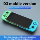Stretch Wireless Gamepad Joystick Compatible For Ios/android Phone 3d Retractable Bluetooth Handle Gaming Controller blue green