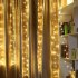 String Light 300LED USB Copper Curtain Lamp Christmas Wedding Party Lights Outdoor Decoration  Warm White
