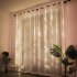 String Light 300LED USB Copper Curtain Lamp Christmas Wedding Party Lights Outdoor Decoration  White
