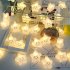 String Lights 10 LED Decorative Fairy Light Battery Powered IP45 Waterproof For Indoor Outdoor Party Decoration star lamp 1 5m 10led 2 battery