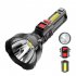 Strong Light Flashlight Cob Side Light Multi function Led Portable Household Usb Rechargeable Flashlight Single head