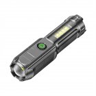 Strong Light Flashlight, Led Flashlight With 3 Light Mode, Built-in 1200mah Rechargeable Battery, IP8 Waterproof Multifunctional Torch For Camping, Training with side light power bank