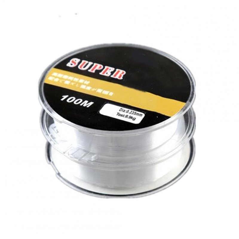 Strong Nylon Transparent 100m Tackle Line Super High Strength Sea Bream Fishing Line