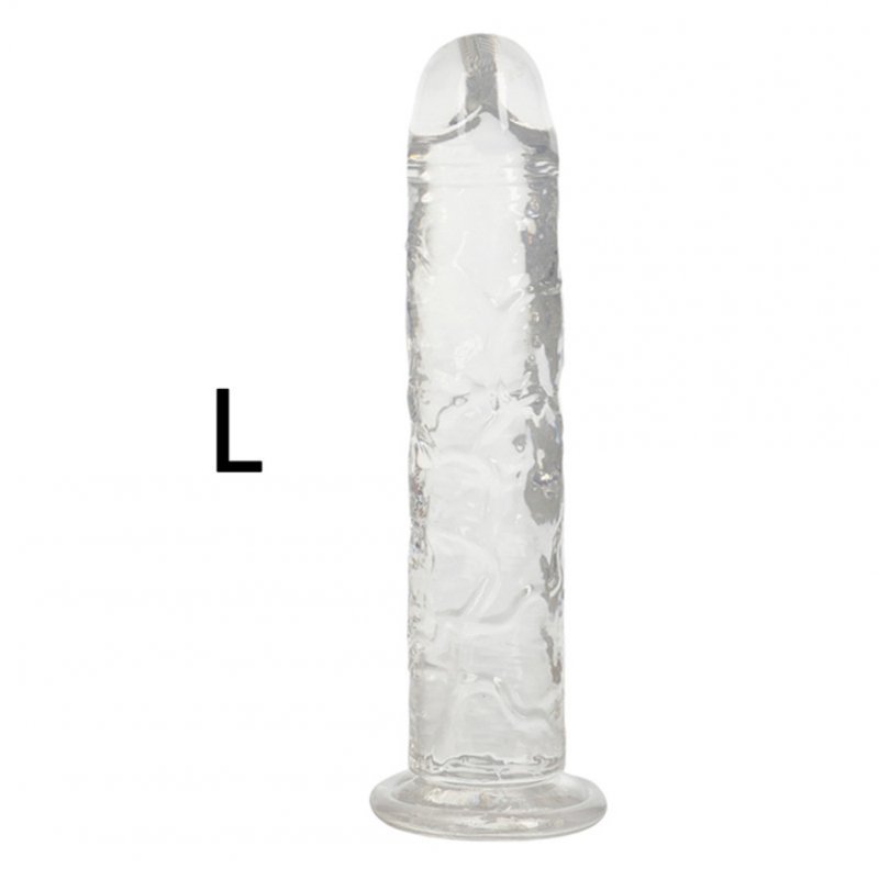 Strong Suction Cup Dildo Toy for Adult Erotic Soft Jelly Dildo Anal Butt Plug Realistic Penis G-spot Orgasm Sex Toys for Woman Transparent _L