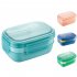 Student Bento Lunch Box With Cutlery 1900ml Large Capacity Microwave Freezer Dishwasher Safe Leak Proof Food Box green