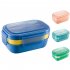 Student Bento Lunch Box With Cutlery 1900ml Large Capacity Microwave Freezer Dishwasher Safe Leak Proof Food Box green