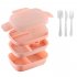 Student Bento Lunch Box With Cutlery 1900ml Large Capacity Microwave Freezer Dishwasher Safe Leak Proof Food Box green