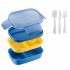 Student Bento Lunch Box With Cutlery 1900ml Large Capacity Microwave Freezer Dishwasher Safe Leak Proof Food Box green