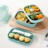 Student Bento Lunch Box With Cutlery 1900ml Large Capacity Microwave Freezer Dishwasher Safe Leak Proof Food Box green