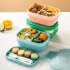 Student Bento Lunch Box With Cutlery 1900ml Large Capacity Microwave Freezer Dishwasher Safe Leak Proof Food Box green