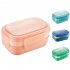 Student Bento Lunch Box With Cutlery 1900ml Large Capacity Microwave Freezer Dishwasher Safe Leak Proof Food Box green
