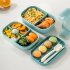 Student Bento Lunch Box With Cutlery 1900ml Large Capacity Microwave Freezer Dishwasher Safe Leak Proof Food Box green