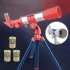 Students Astronomical Telescope With Tripod High definition Eyepiece Science Experiment Stem Toys A18 red