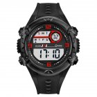 Students Electronic Watch Sports Fashion Simple Wristwatches Multi functional Watch red