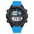 Students Electronic Watch Sports Fashion Simple Wristwatches Multi functional Watch Sea blue