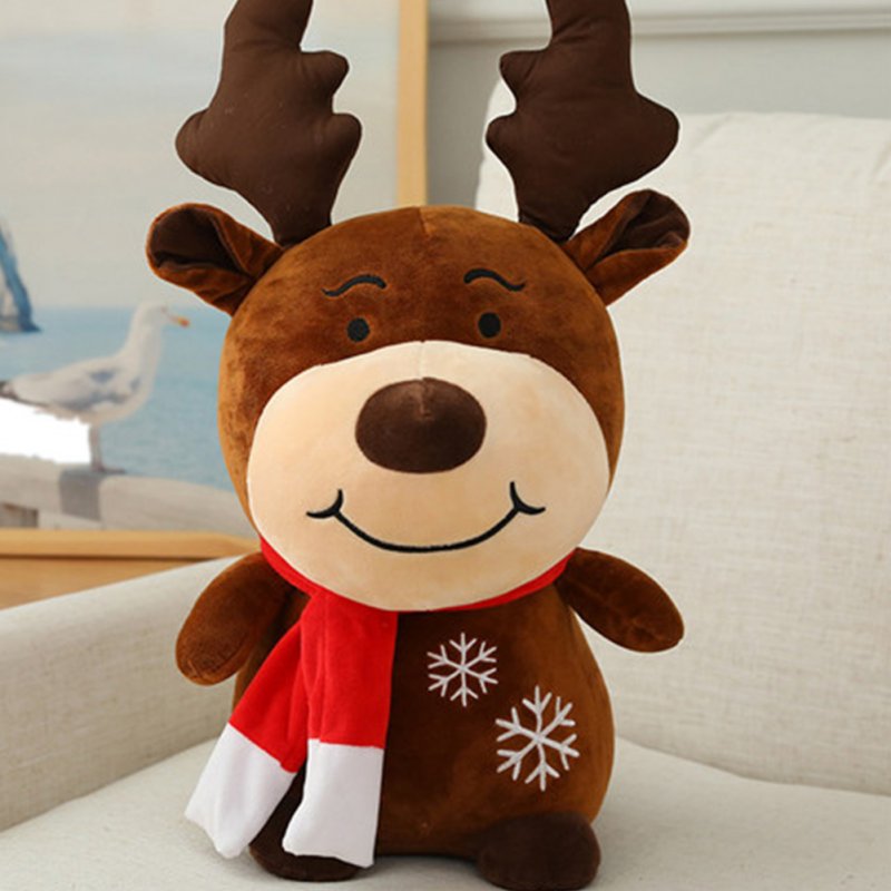 Stuffed Animal Plush Toy Santa Claus /Elk Shape Cartoon Doll Home Decoration Elk doll