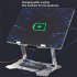 Sturdy Aluminum Alloy Writing Drawing Stand Stable Stand with Cooling Fan Foldable Portable Holder Silver White
