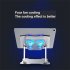 Sturdy Aluminum Alloy Writing Drawing Stand Stable Stand with Cooling Fan Foldable Portable Holder Silver White
