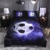 Stylish 3D Sports Theme Bed Set Quilt Cover Pillowcases Housewarming Gift  Decoration 3PCS Set