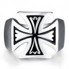 Stylish Creative Stainless Steel Cross Ring Ornament Halloween Christmas Birthday Gift