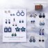 Stylish Earrings Blue and Gray Series Geometric Long Earrings Gifts for Woman 9 10073B