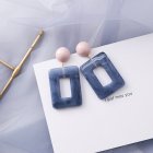 Stylish Earrings Blue and Gray Series Geometric Long Earrings Gifts for Woman 3 11054