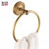 Stylish Firm Towel Ring Copper Towel Rack Pendant for Bathroom Toilet Commodity Shelf Gold