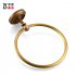 Stylish Firm Towel Ring Copper Towel Rack Pendant for Bathroom Toilet Commodity Shelf Gold