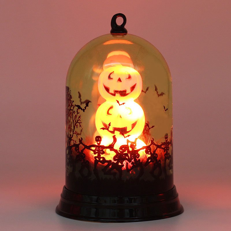 Stylish Halloween Pumpkin Witch Light Lamp Ha