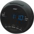 Stylish LED Radio Alarm Clock with Snooze Function US Specification 12 5   11   9 5CM Gift Decoration blue