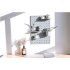 Stylish Plastic Peg Board Wall mounted Storage Shelf Kitchen Hone Decoration gray