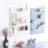 Stylish Plastic Peg Board Wall mounted Storage Shelf Kitchen Hone Decoration white