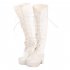 Stylish Princess Shoes Leather Boot Lace Shoes for 60CM Doll Accessories Kids Toy Q 293 white long shoes