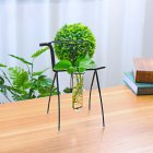Stylish Transparent Creative Plant Glass Container Simple Fawn Single Bottle Flower Pot Desk Decor