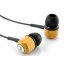 Stylish and natural wooden earphones with comfortable silicon inner ear piece for added comfort at a great low price