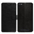 Stylish black case made form quality leather to protect your Siswoo C55 cell phone from knocks and scratches  