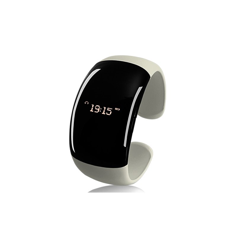 Bluetooth Bracelet with Time Display White