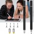 Stylus Pen Capacitive Touch Screen High Accuracy Active Stylus Pen  Rubber Nib Fiber Nib Silver