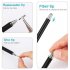 Stylus Pen Capacitive Touch Screen High Accuracy Active Stylus Pen  Rubber Nib Fiber Nib Silver